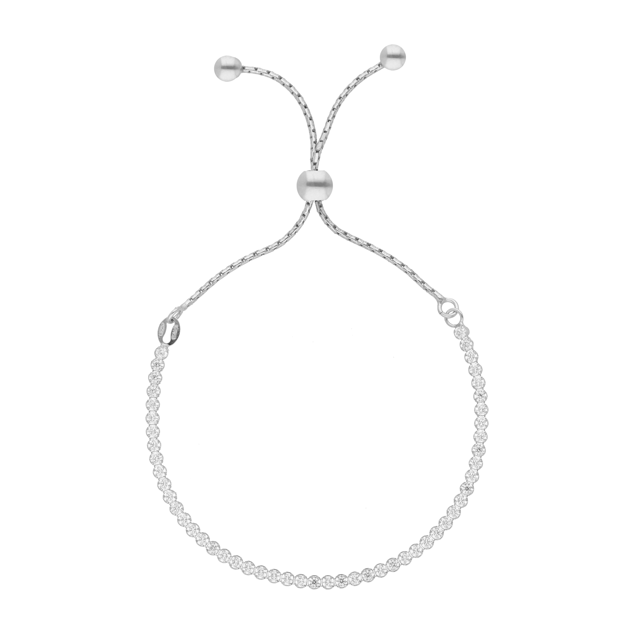 Pulsera circonias plata