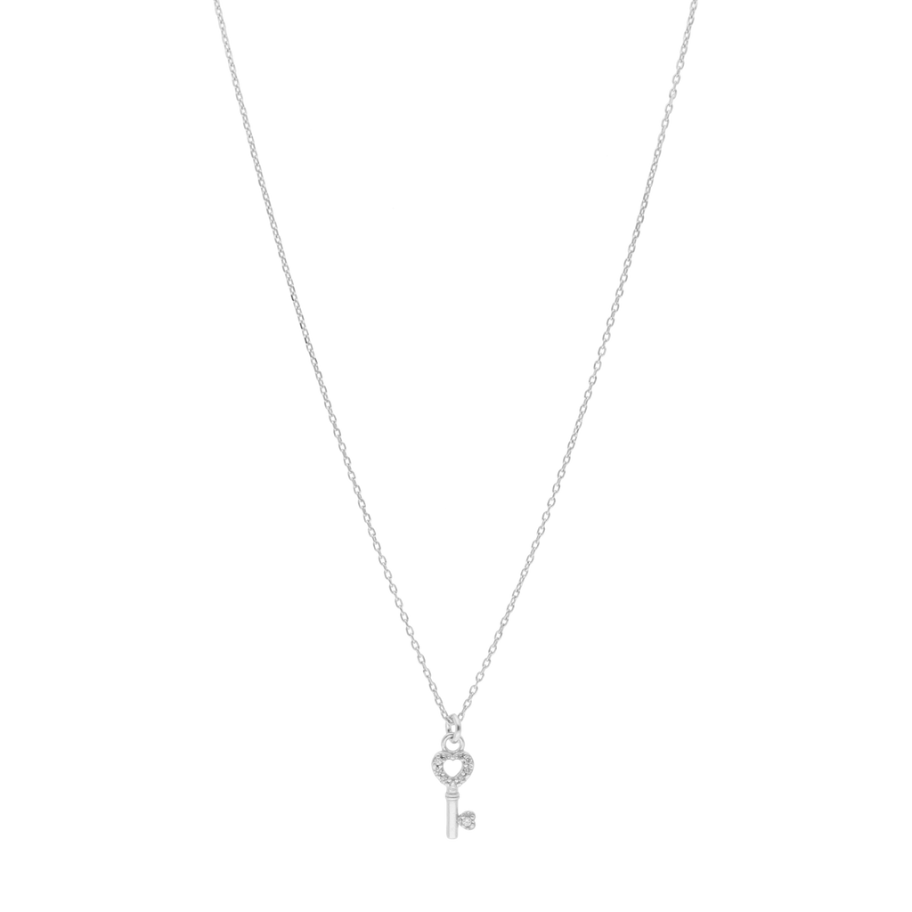 Collar dije llave circonias plata