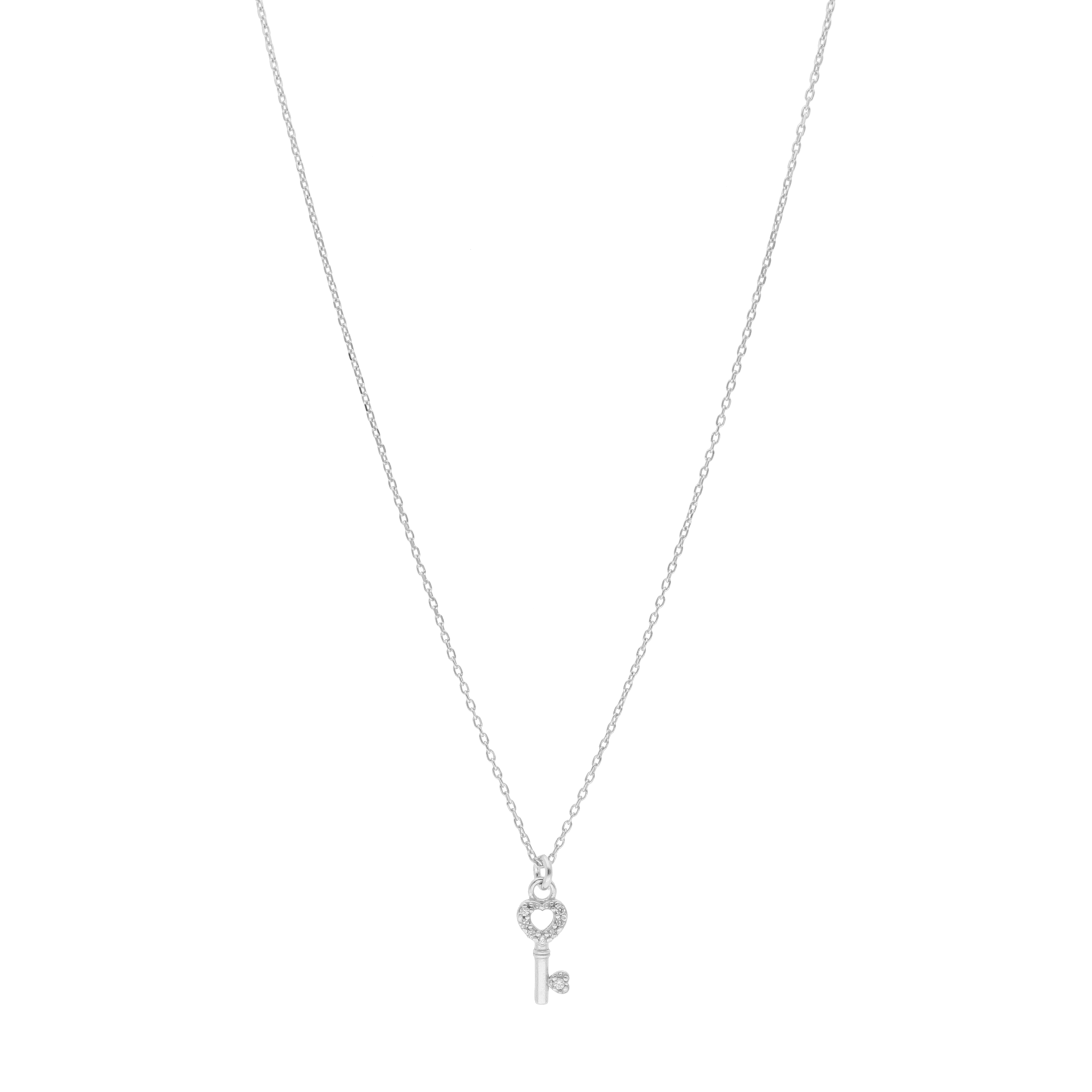 Collar dije llave circonias plata