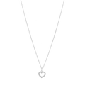 Collar corazón circonias plata