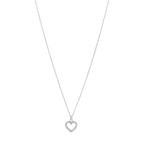 Collar corazón circonias plata