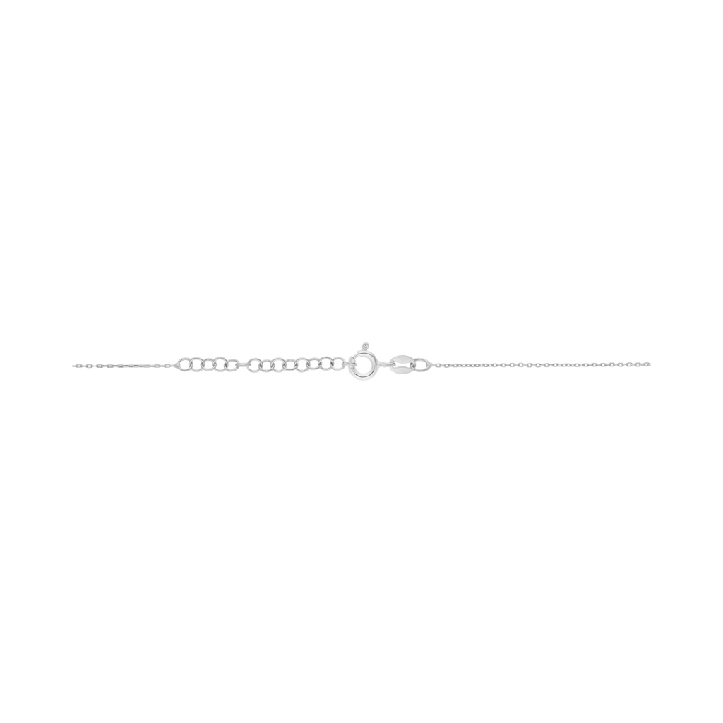 Collar corazón circonias plata