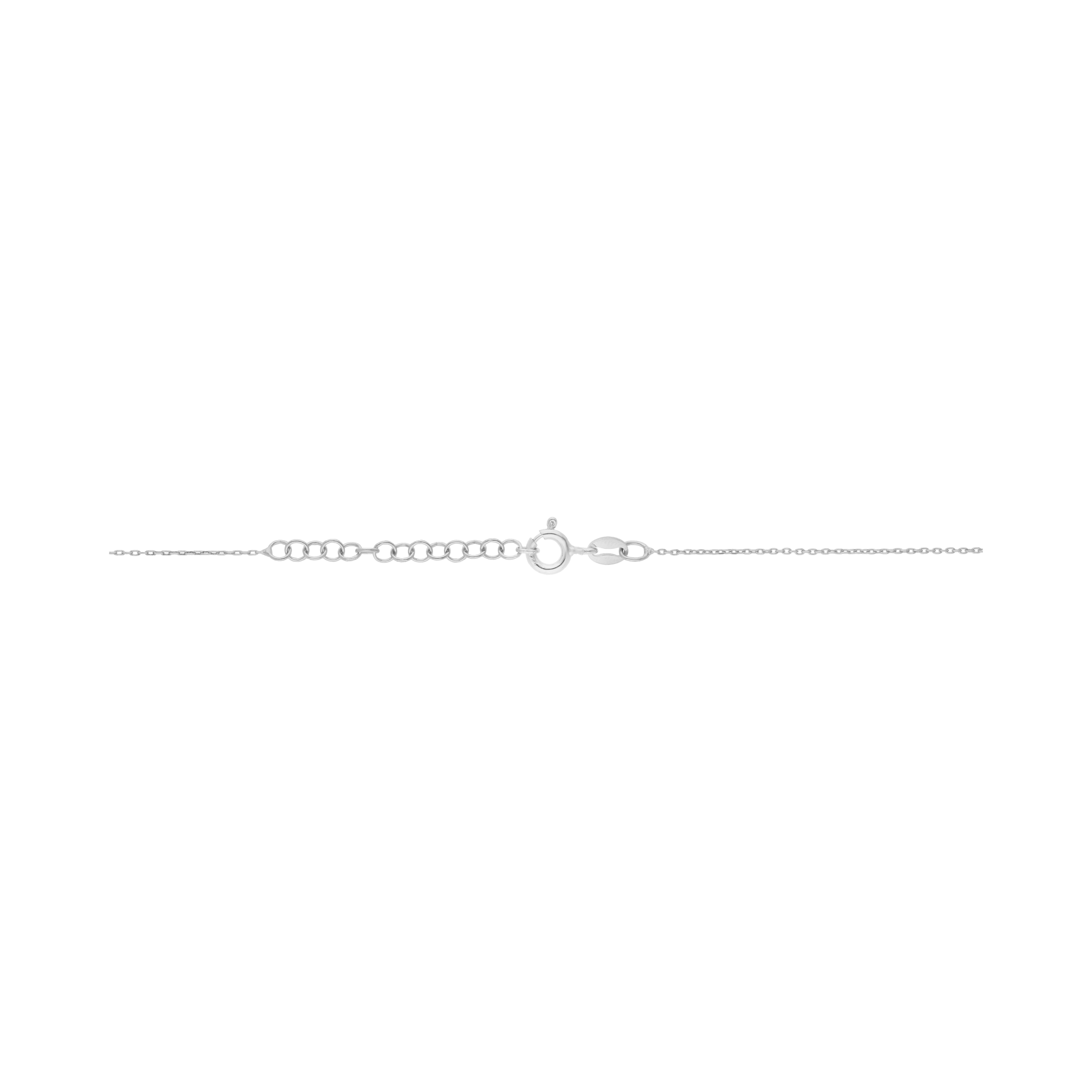 Collar corazón circonias plata