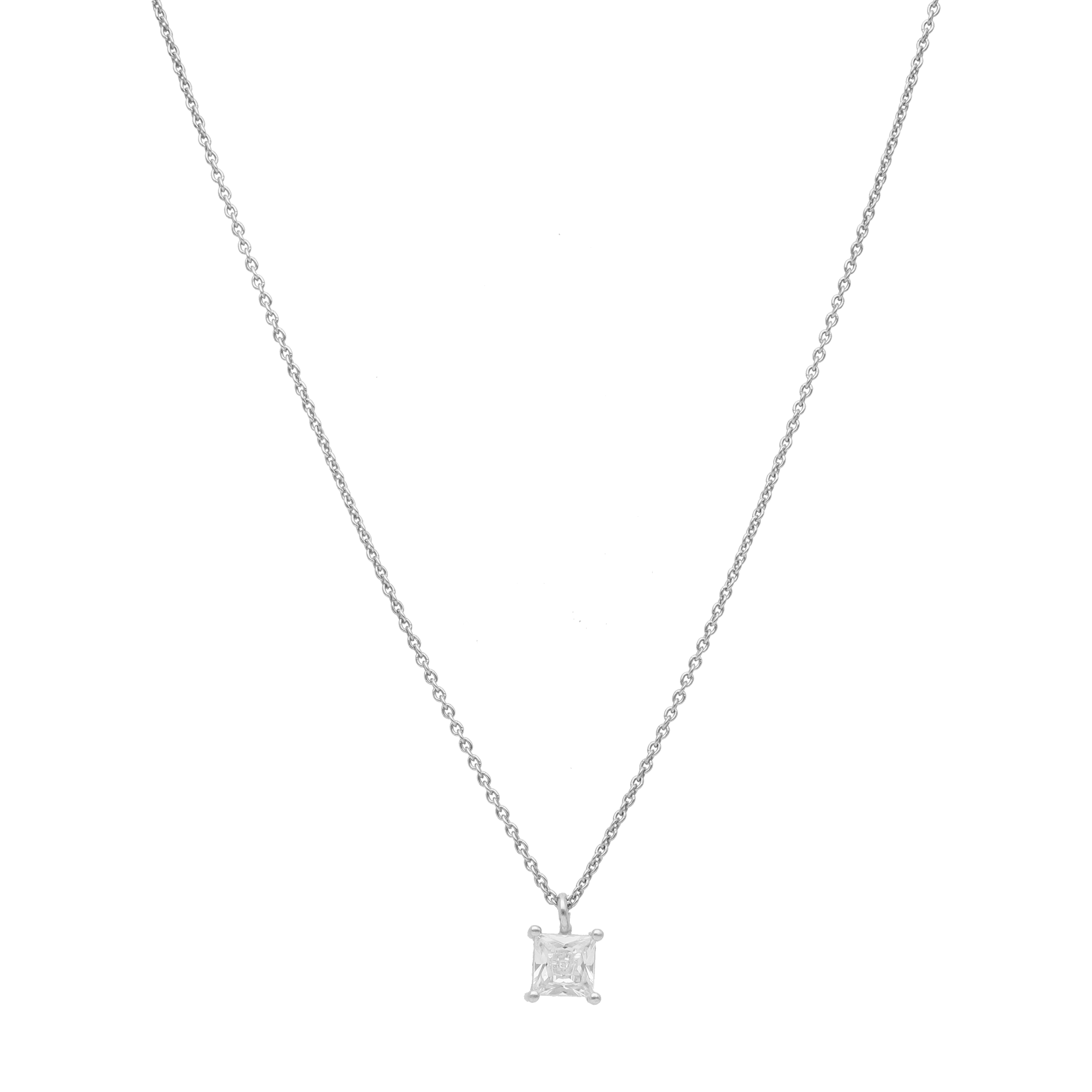Collar dije princess circonia plata