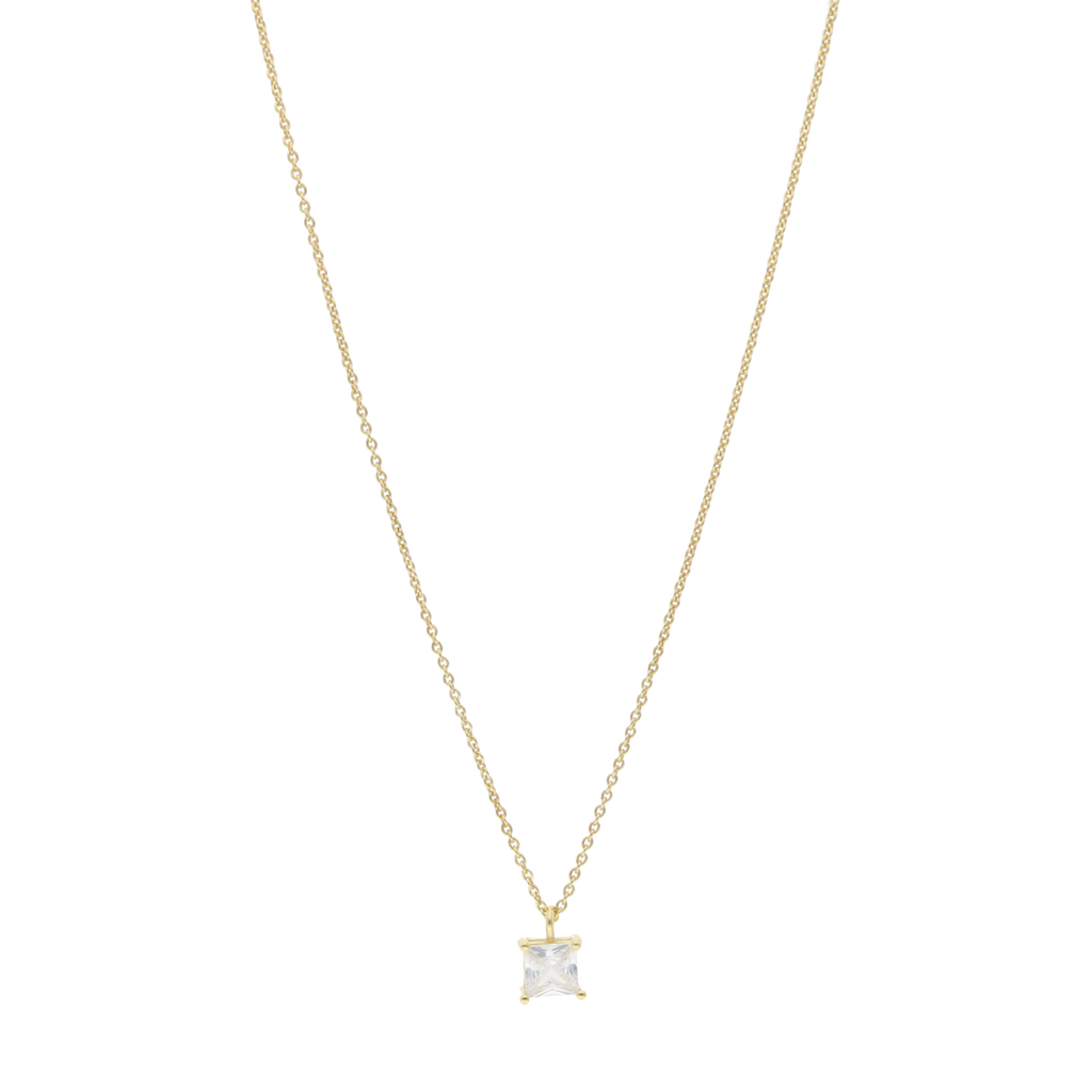Collar dije circonia princess plata