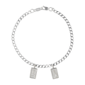 Pulsera escapulario Virgen del Carmen plata