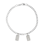 Pulsera escapulario Virgen del Carmen plata