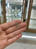 Medalla lisa figura Virgen Niña 14K