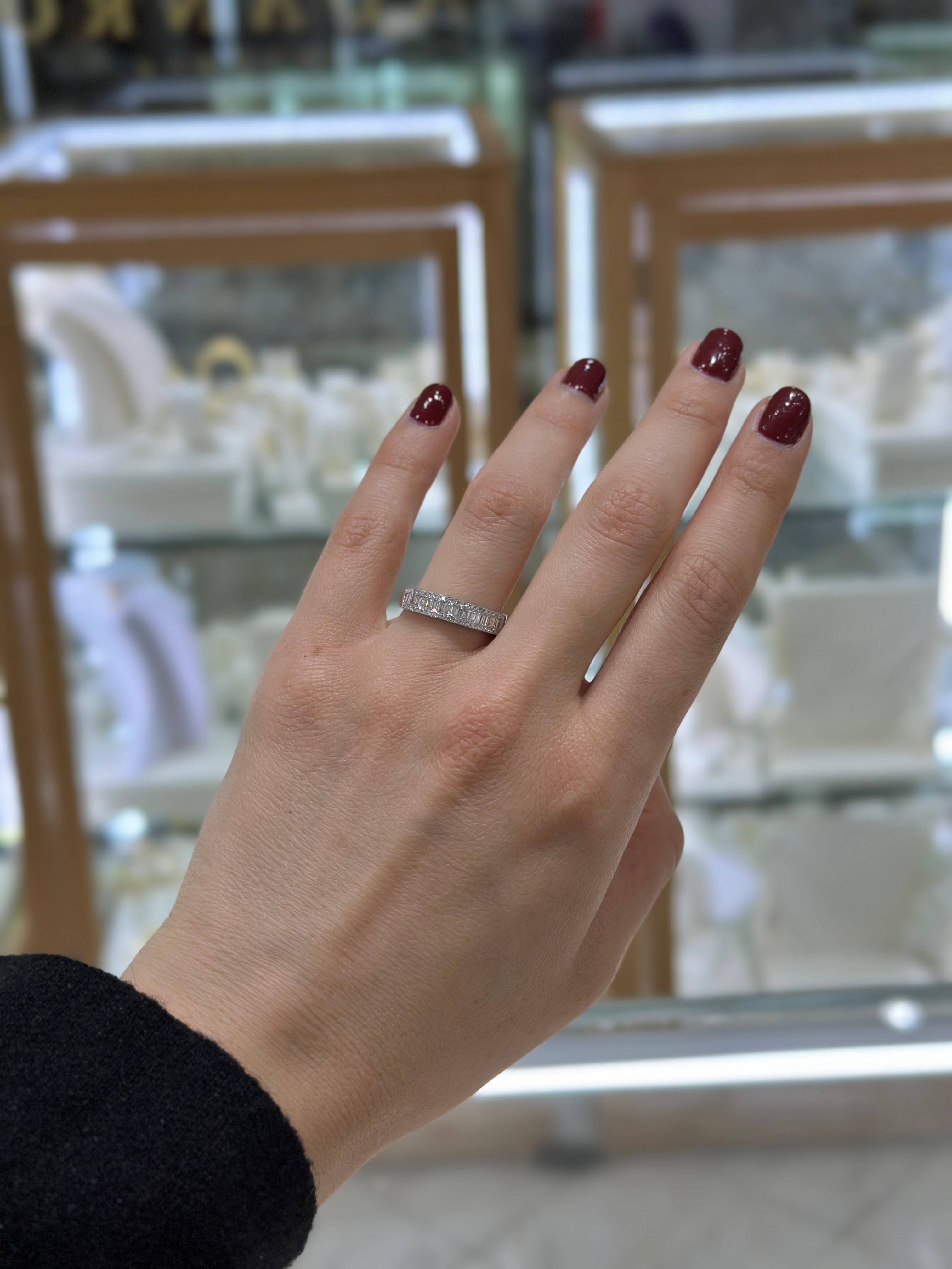 Churumbela baguettes y brillantes 14K