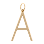 Dije inicial grande diamantes 14K