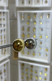 Aretes bola grande huecos 14K