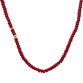 Collar jade rojo 10K