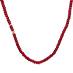 Collar jade rojo 10K
