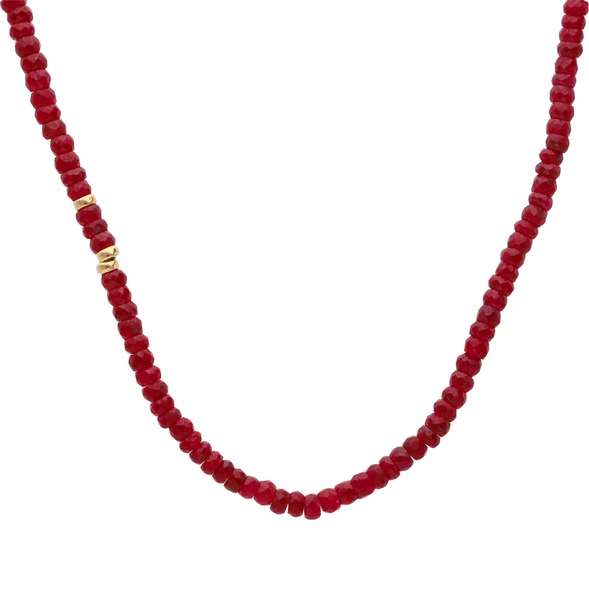 Collar jade rojo 10K
