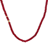 Collar jade rojo 10K