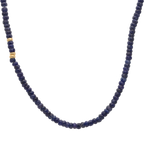 Collar jade azul 10K