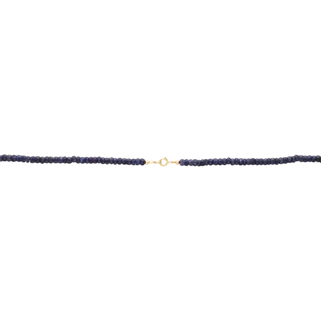 Collar jade azul 10K