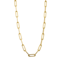 Cadena clip hueca oro amarillo 14K