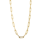 Cadena clip hueca oro amarillo 14K