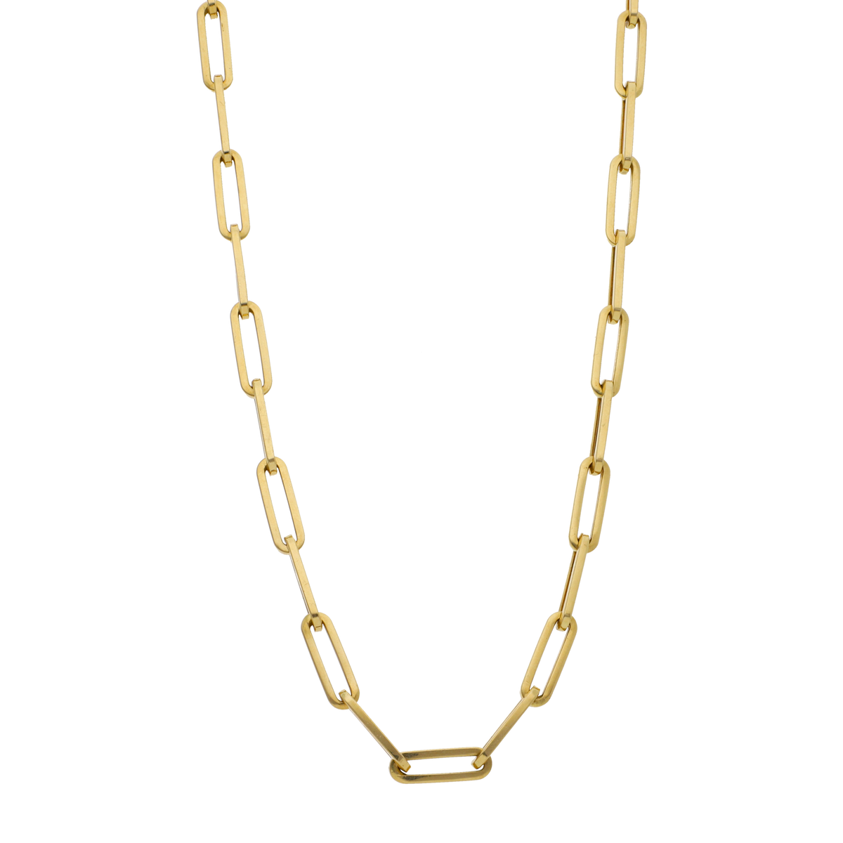 Cadena clip hueca oro amarillo 14K