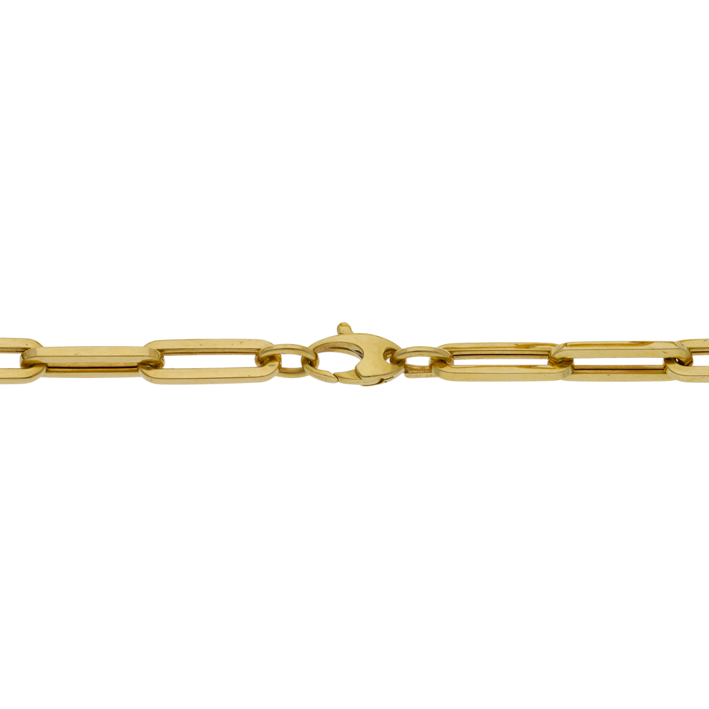 Cadena clip hueca oro amarillo 14K