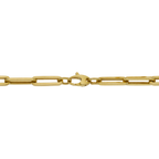 Cadena clip hueca oro amarillo 14K