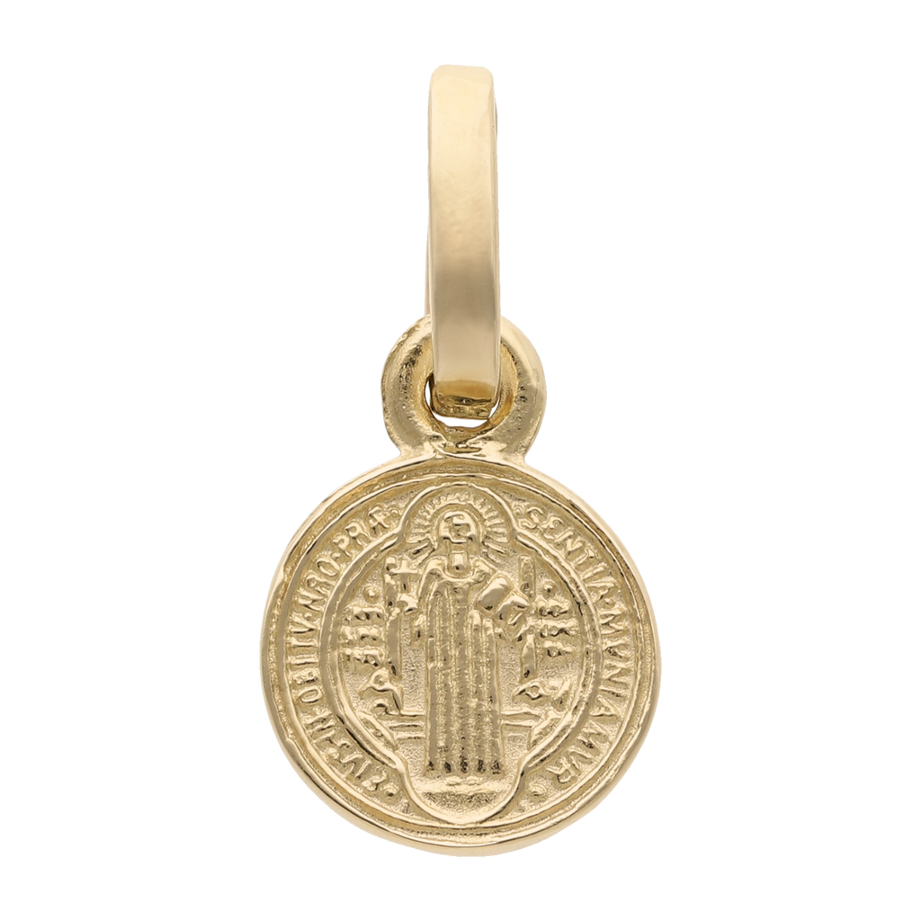 Medalla San Benito oro amarillo 10K