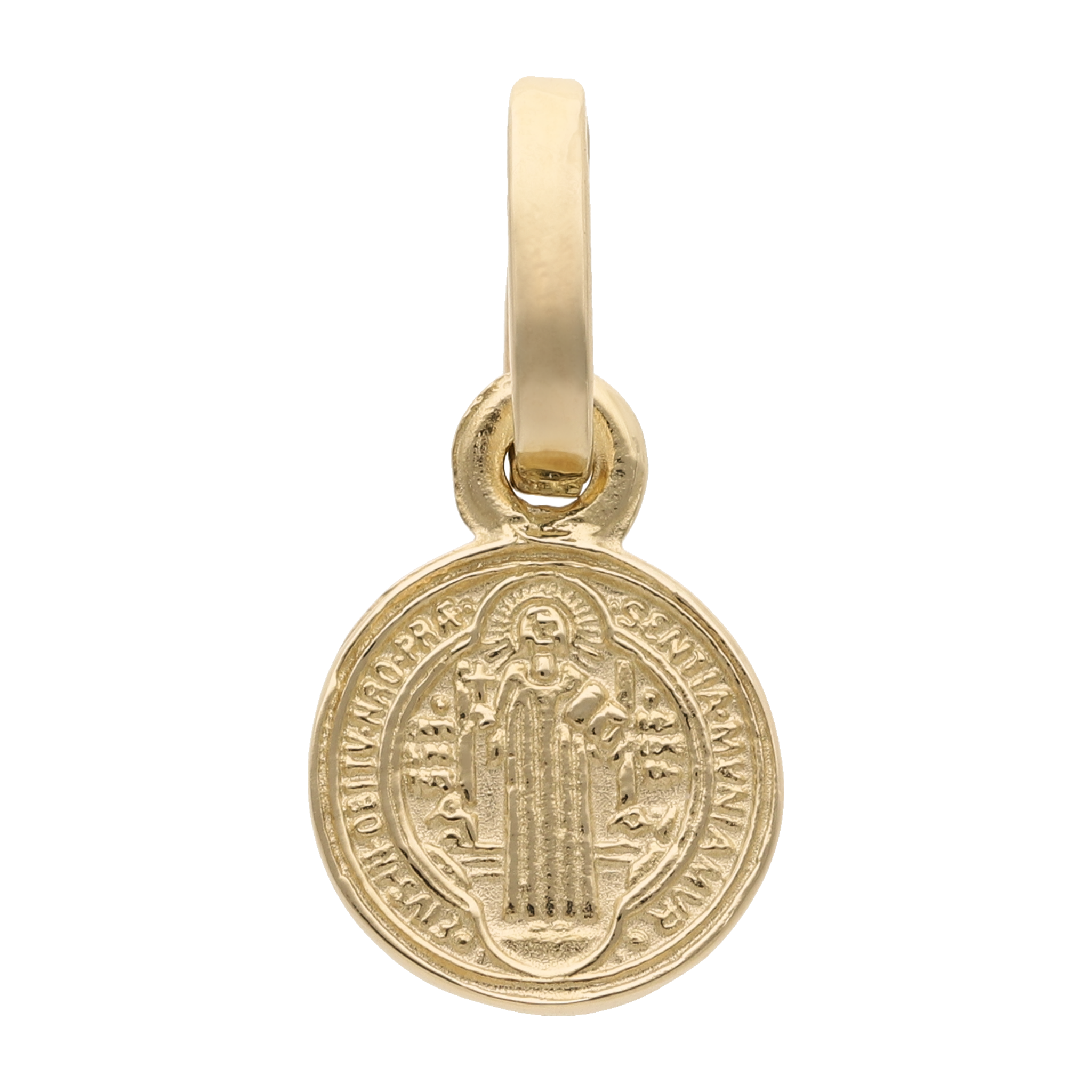 Medalla San Benito oro amarillo 10K