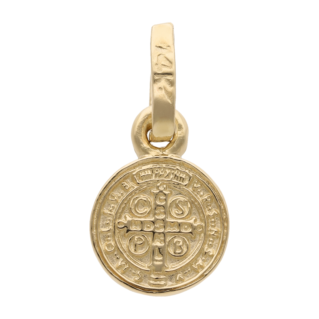 Medalla San Benito oro amarillo 10K