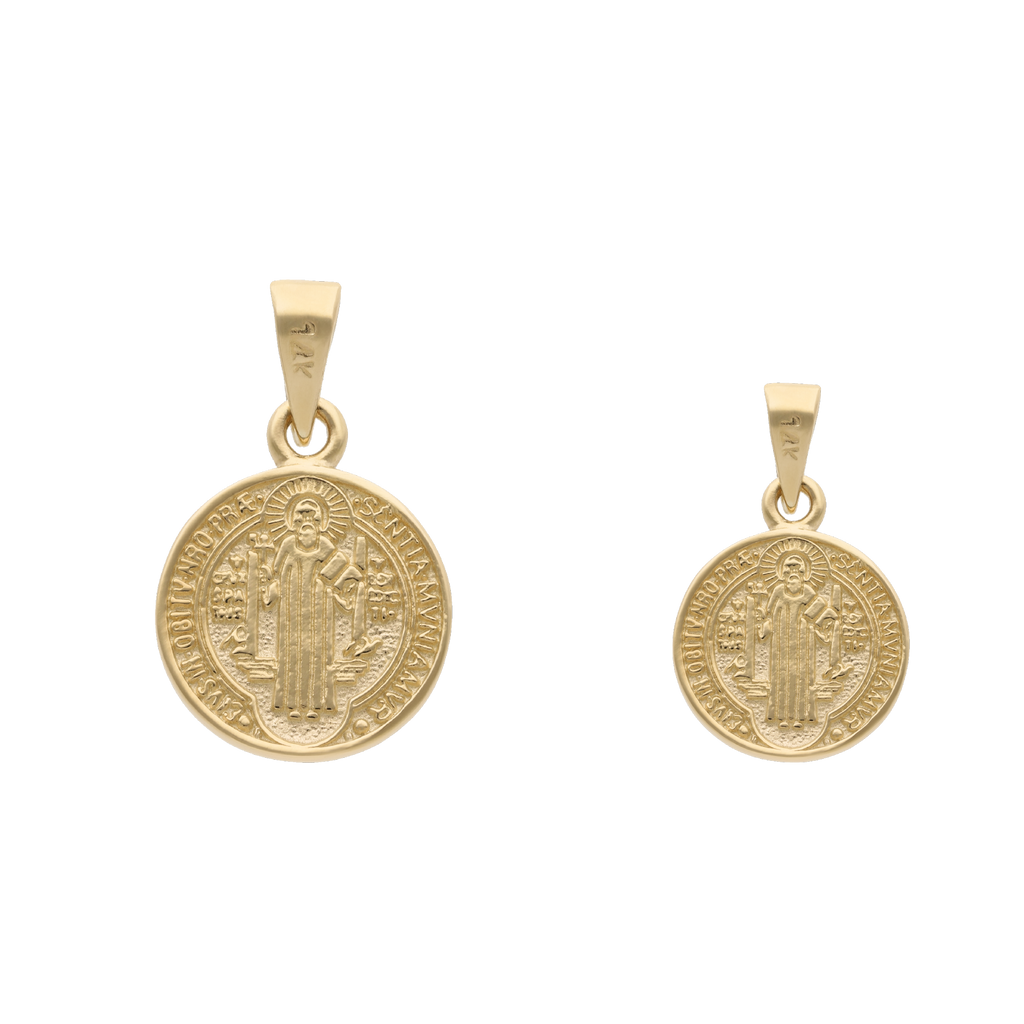 Medalla San Benito oro amarillo 10K