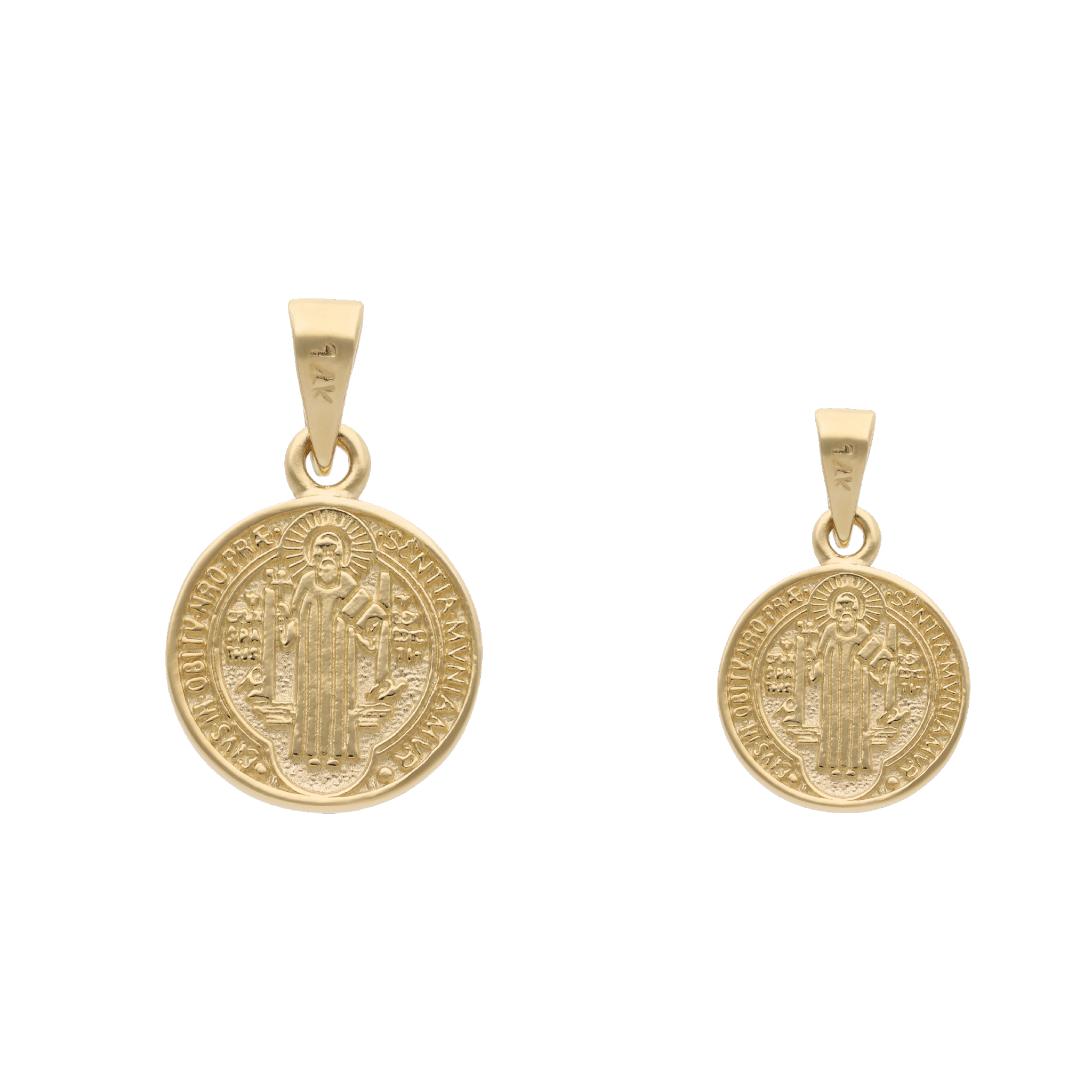 Medalla San Benito oro amarillo 10K