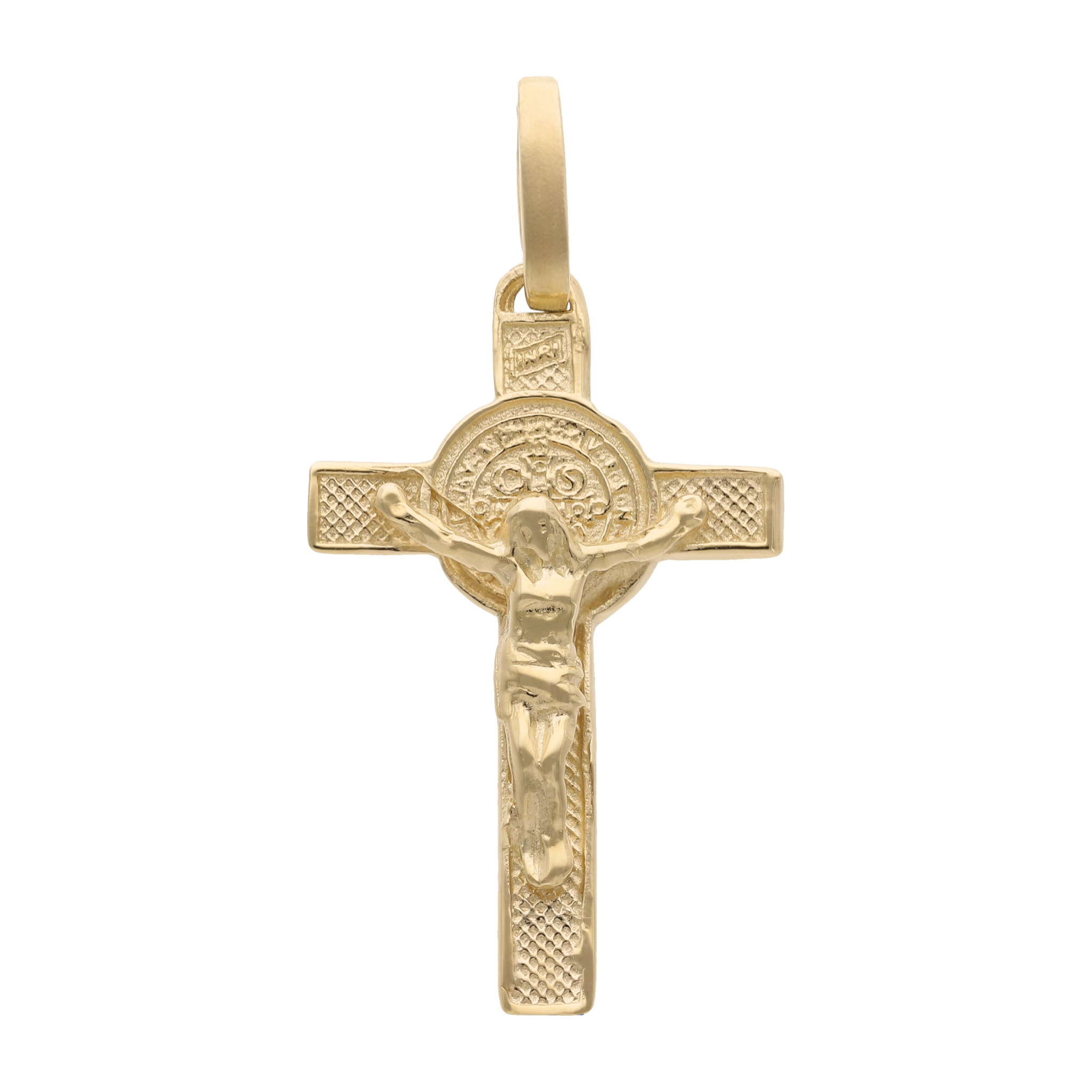 Cruz mini San Benito oro amarillo 14K