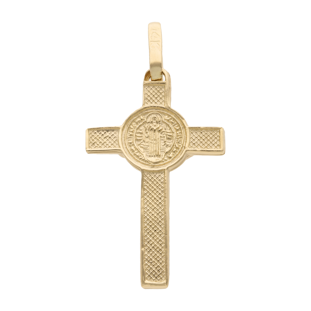Cruz mini San Benito oro amarillo 14K