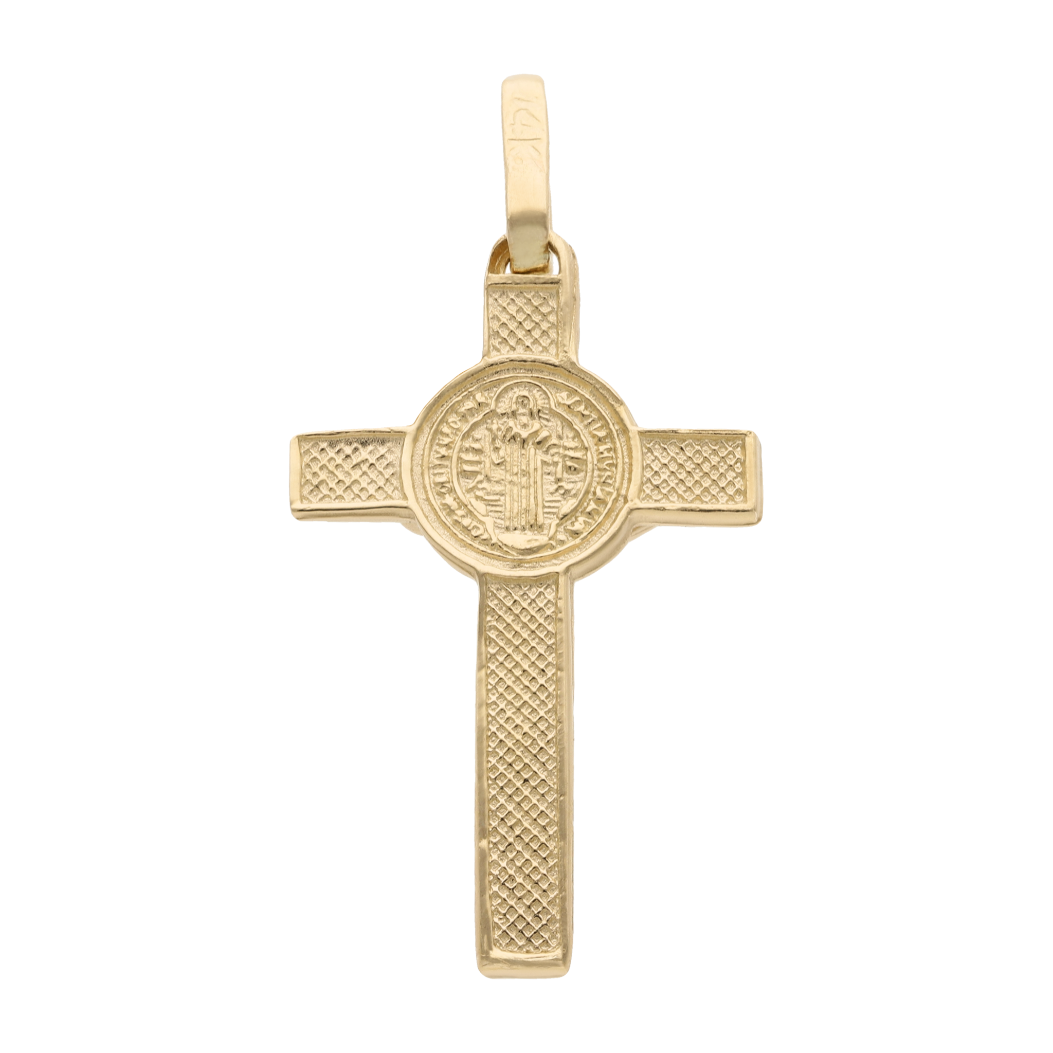 Cruz mini San Benito oro amarillo 14K