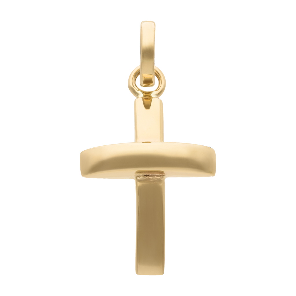 Cruz lisa doble altura 14K