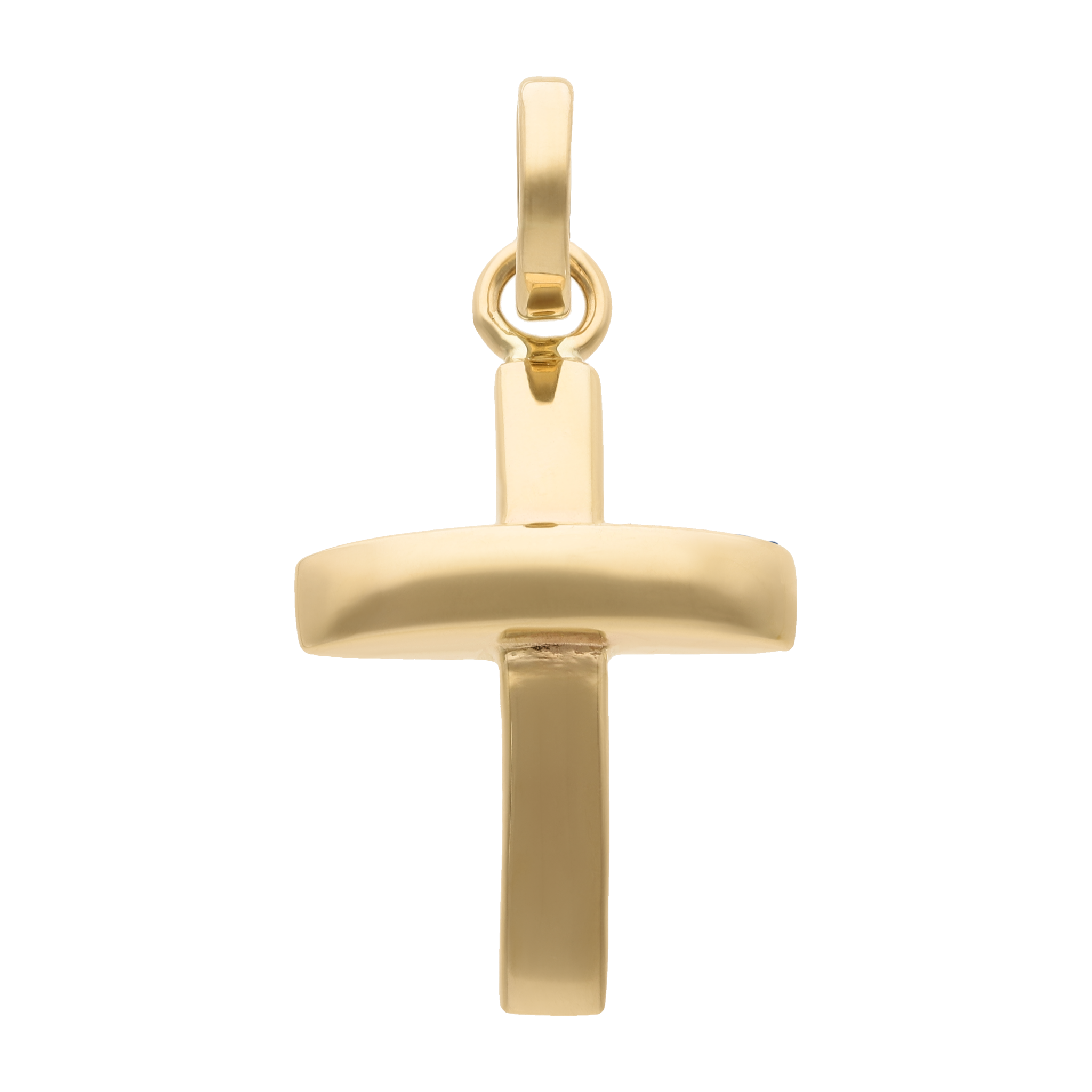 Cruz lisa doble altura 14K