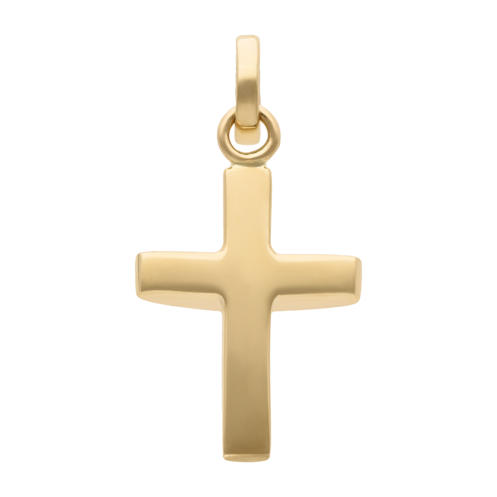 Cruz lisa doble altura 14K