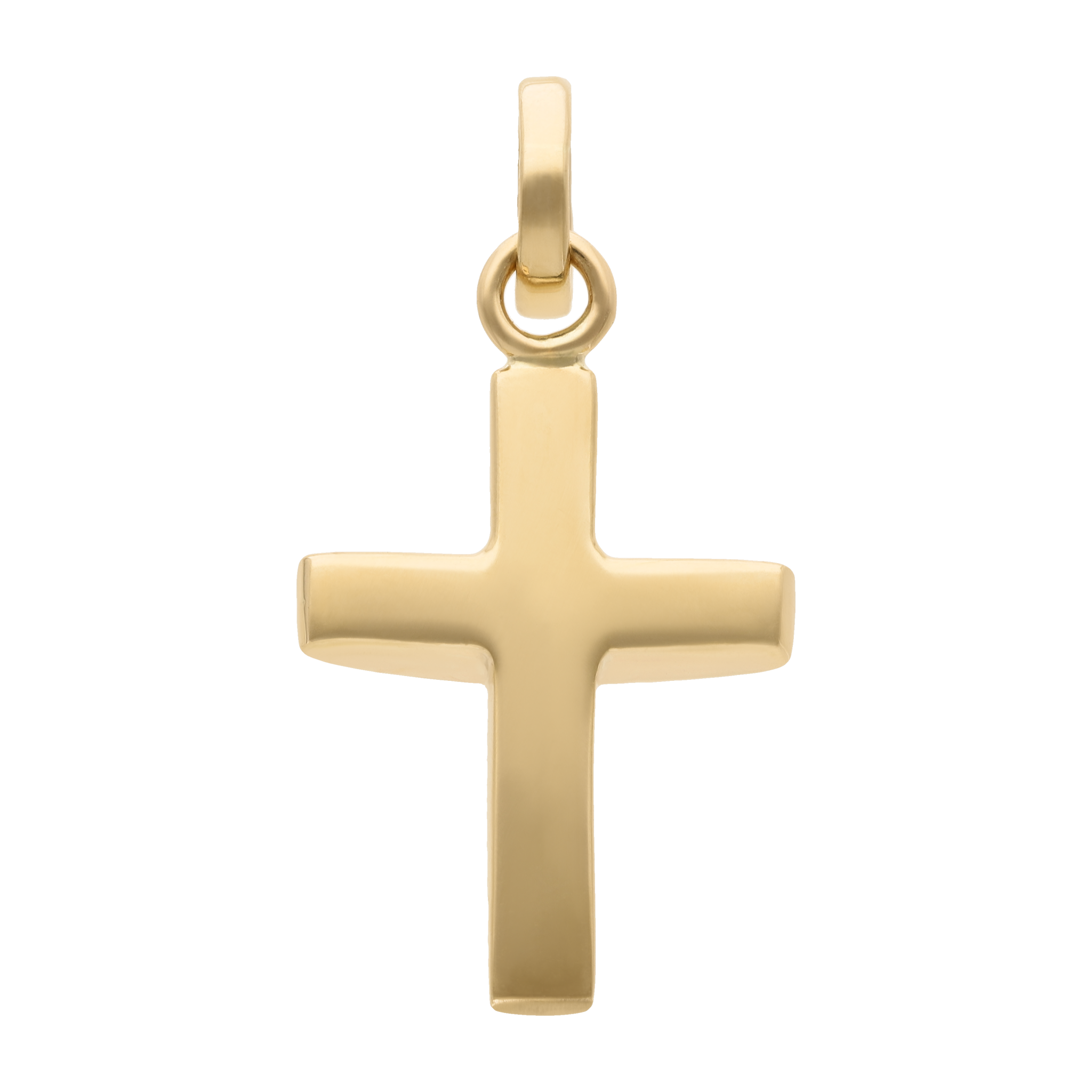 Cruz lisa doble altura 14K