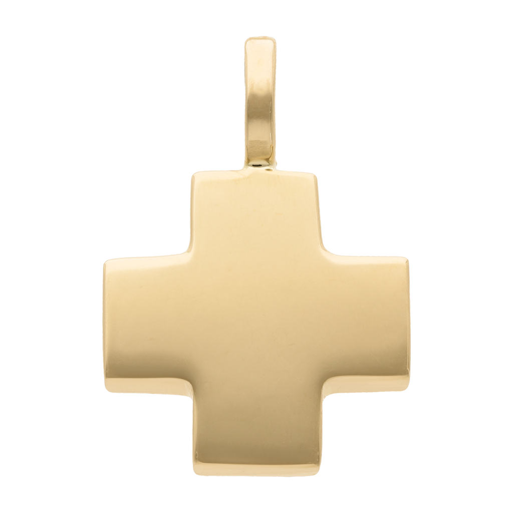 Cruz roja sólida 14K
