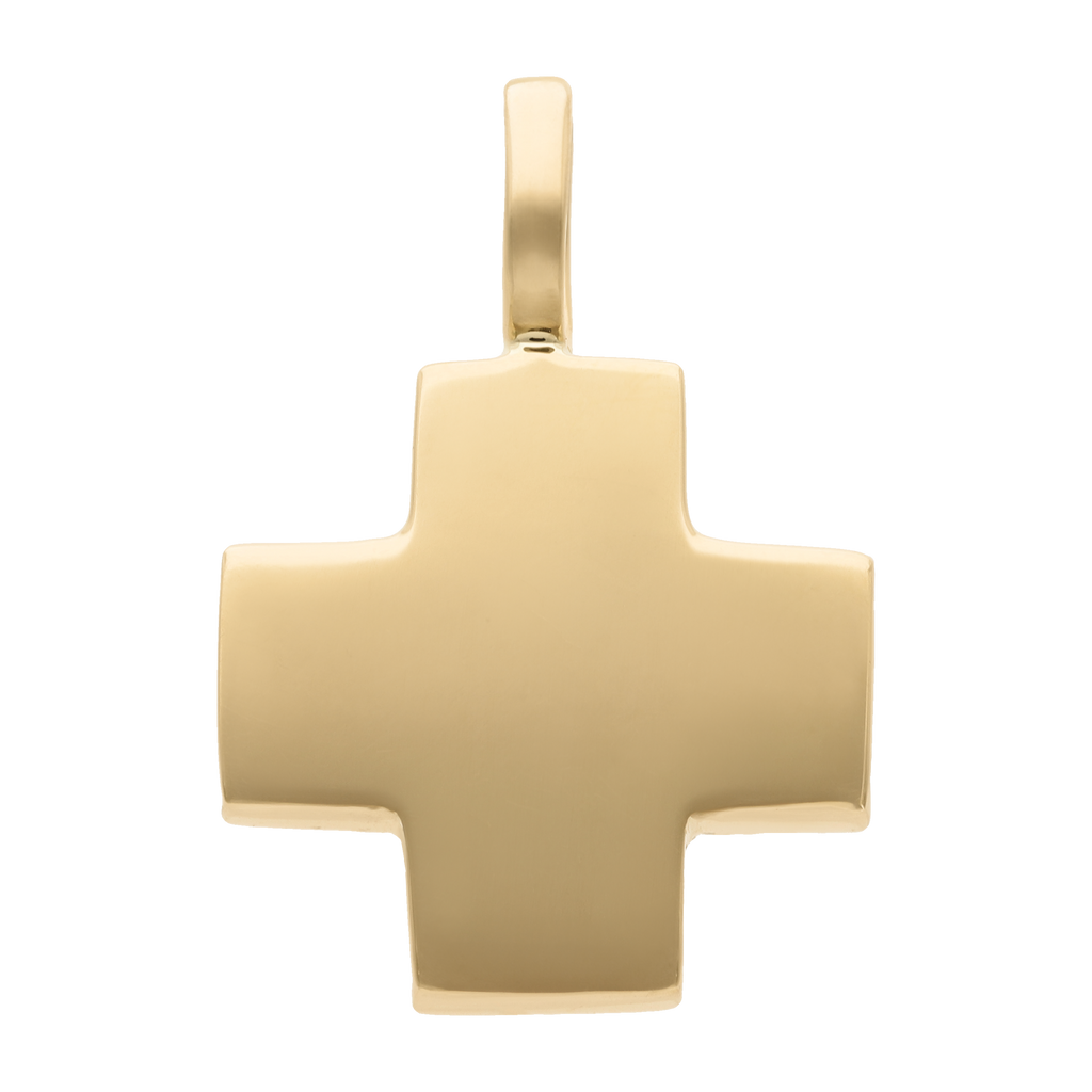 Cruz roja sólida 14K