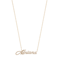 Collar nombre diamantes 14K