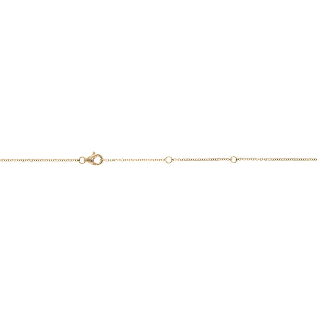 Collar nombre diamantes 14K