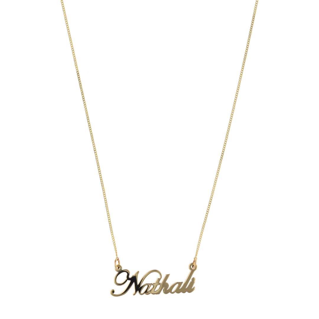 Collar nombre liso 10K