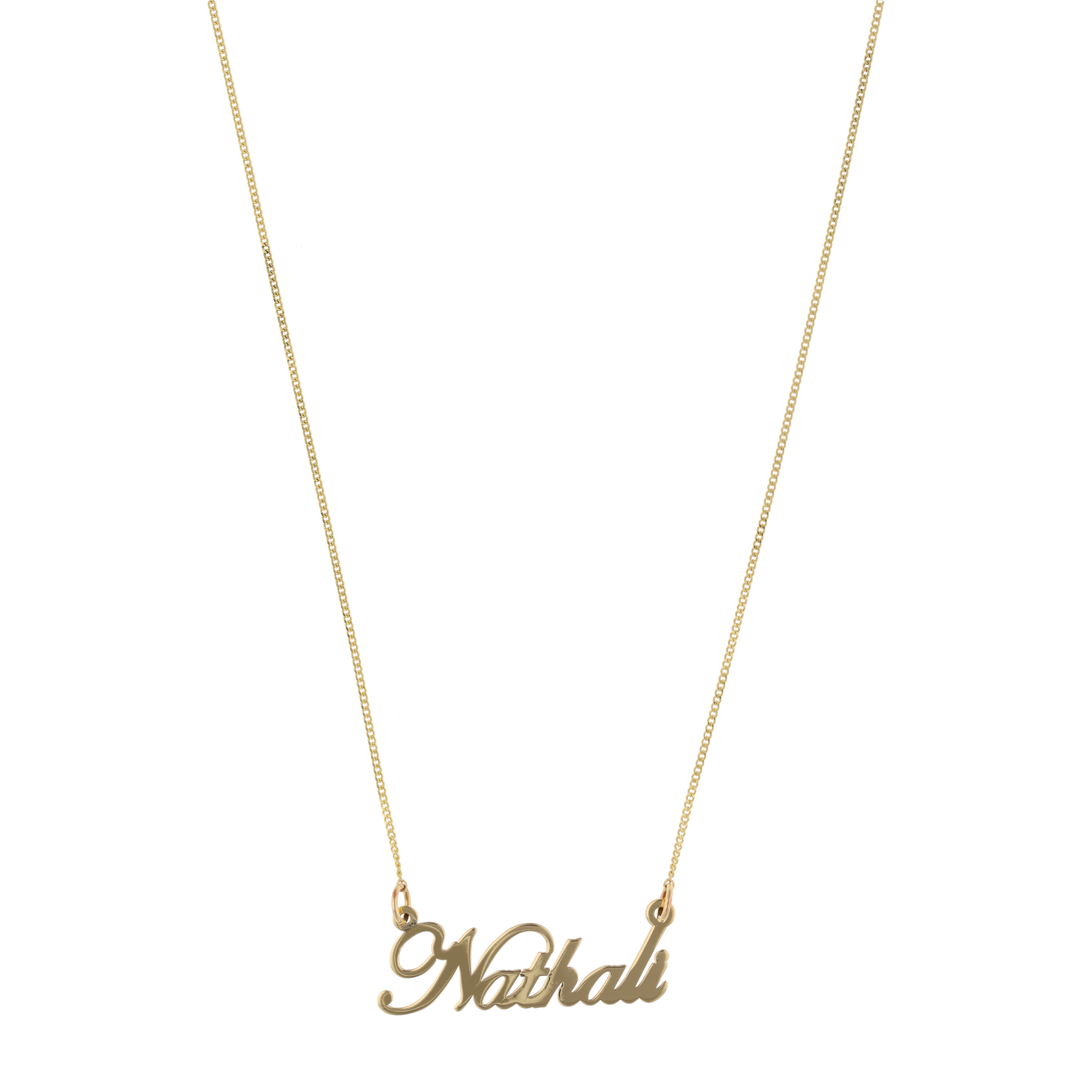 Collar nombre liso 10K