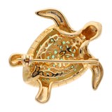 Tortuga multiuso circonias verdes plata