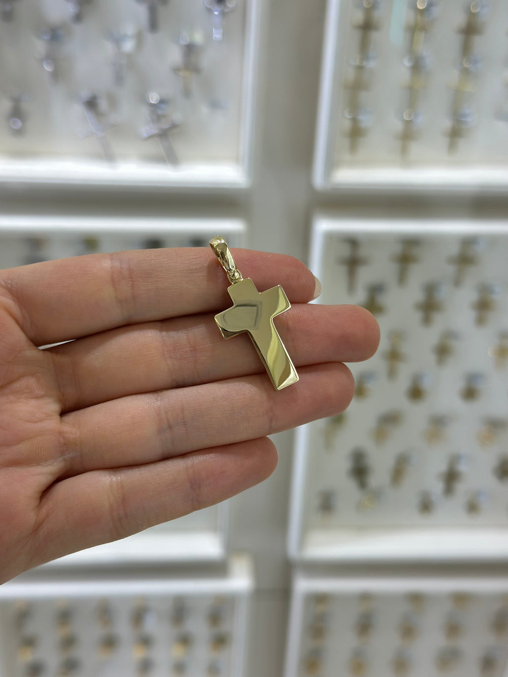 Cruz lisa 14K