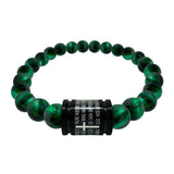 Pulsera bolas color Padre Nuestro acero