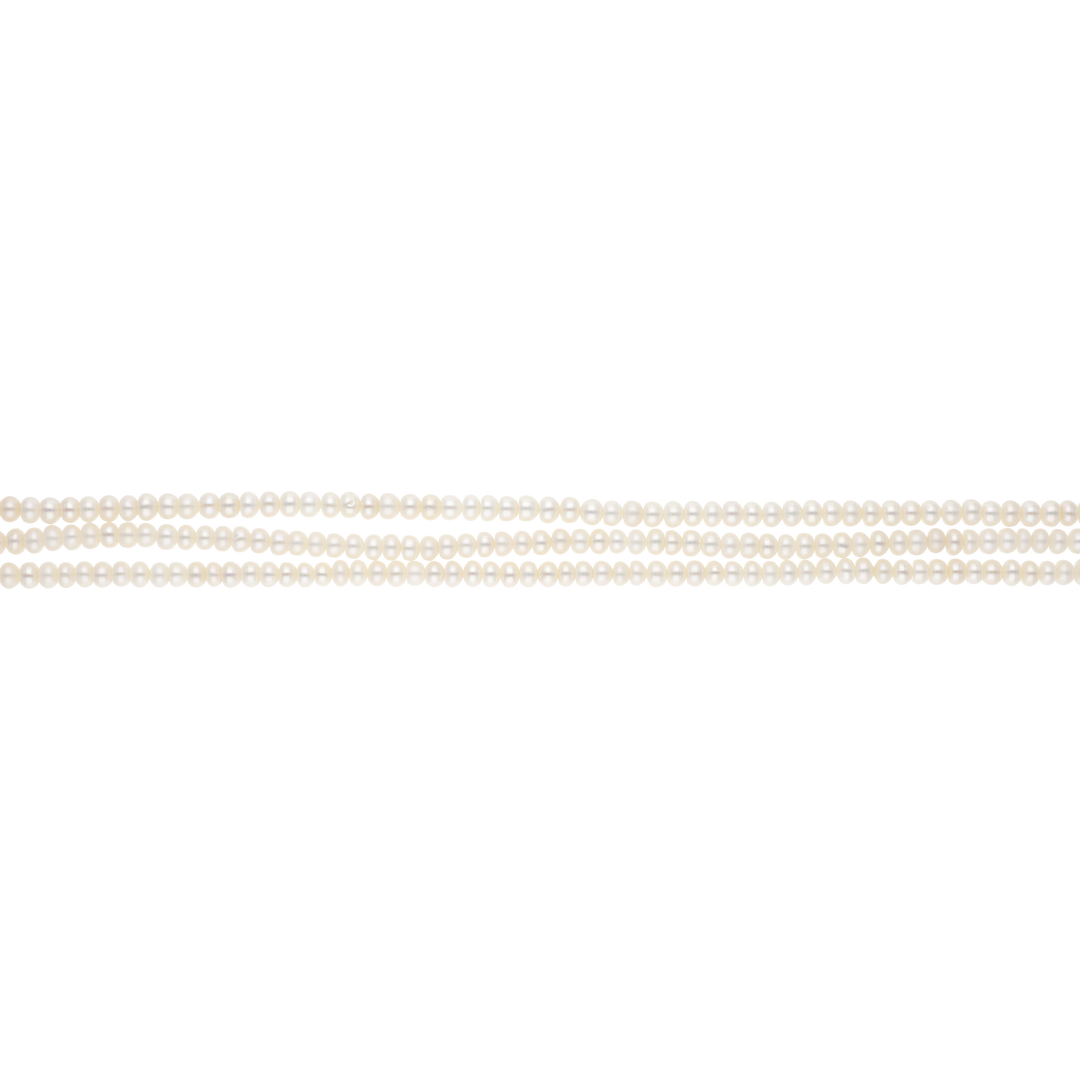 Choker 3 hilos perlas blancas 5 mm