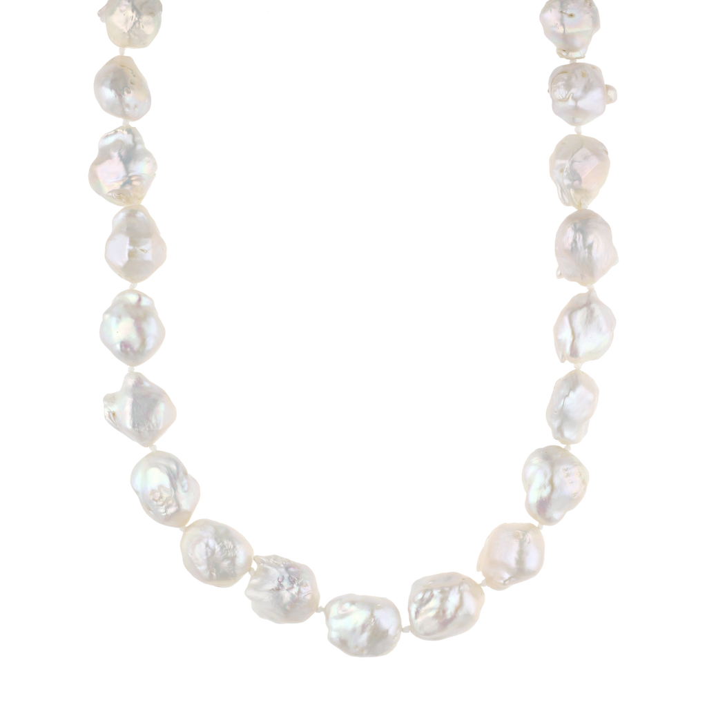 Collar perlas barroca blancas