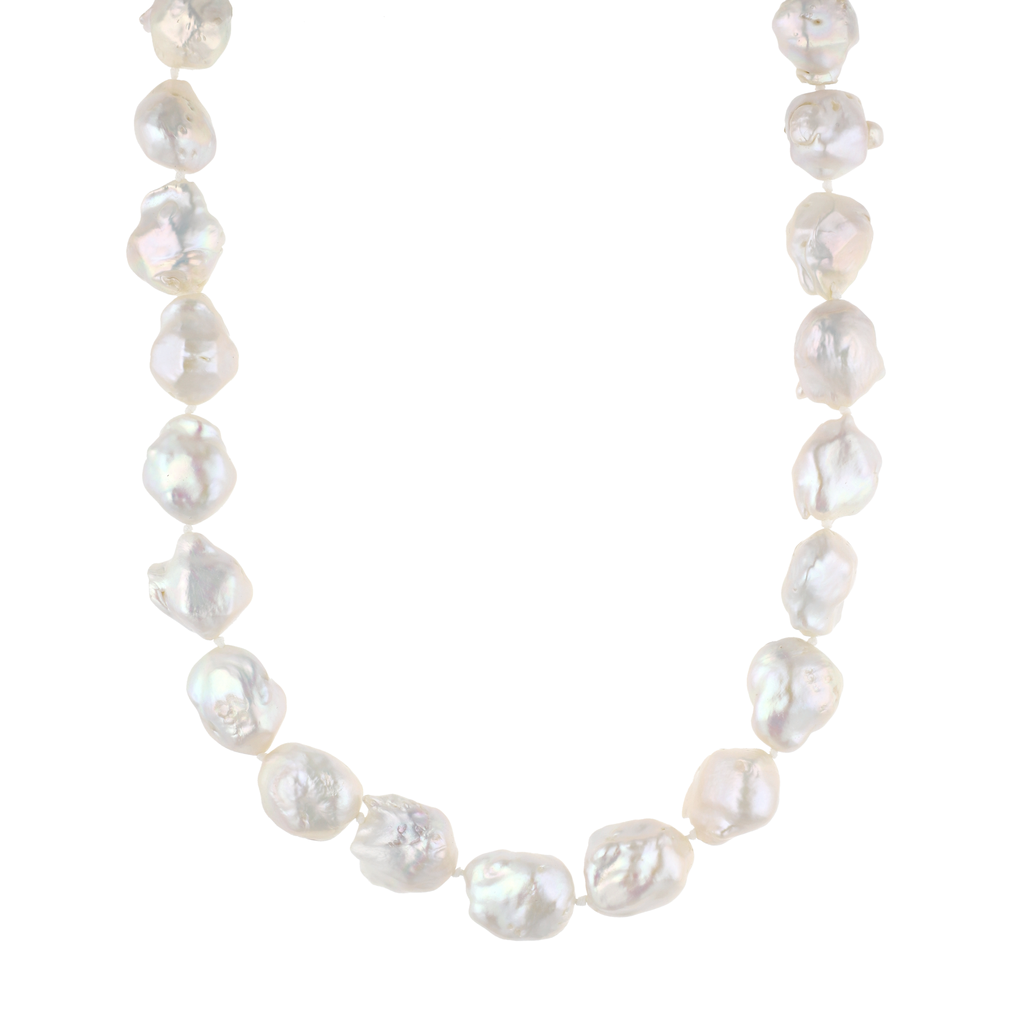 Collar perlas barroca blancas